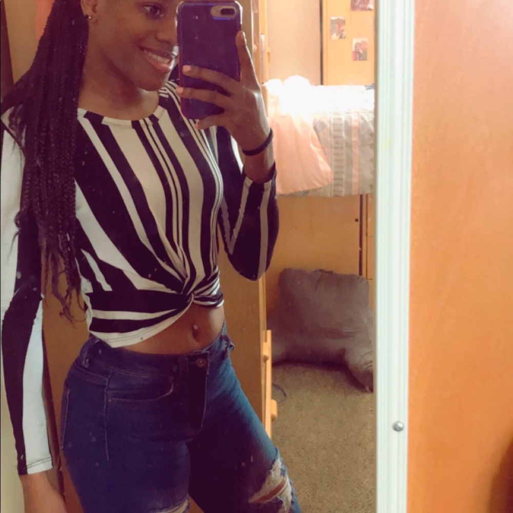 Black & White Crop top